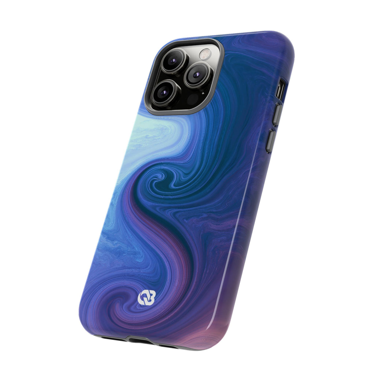 Azure Fluid Swirl · Tough Phone Case for iPhone · Blue