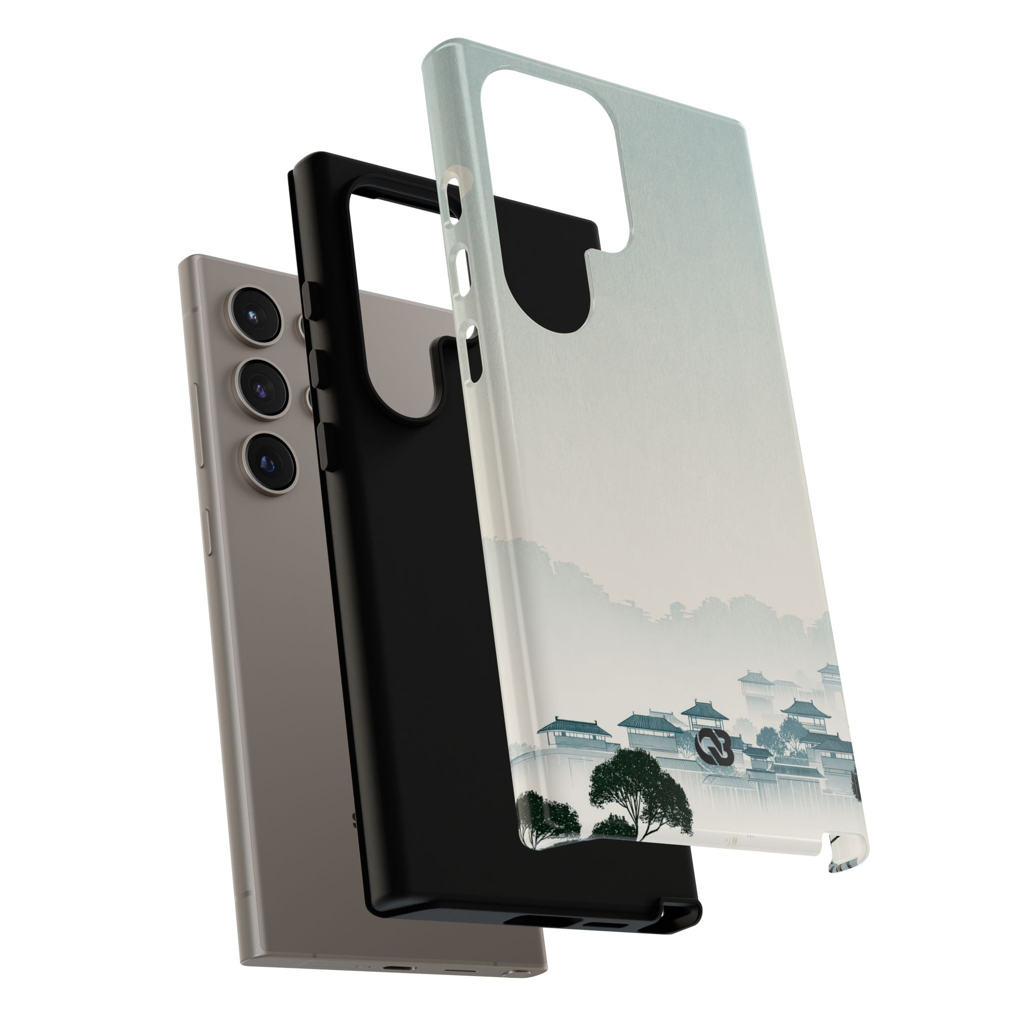 Blue Tough Phone Case for Samsung - Mist Valley Pagoda