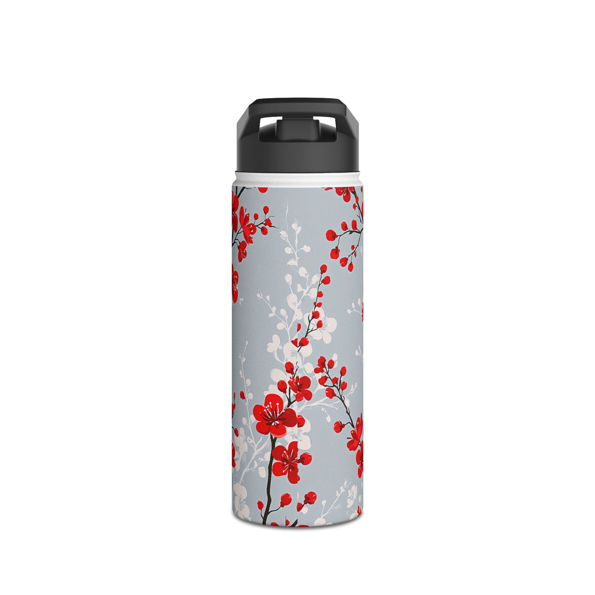 Scarlet Plum Blossom · Insulated Water Bottle · Red
