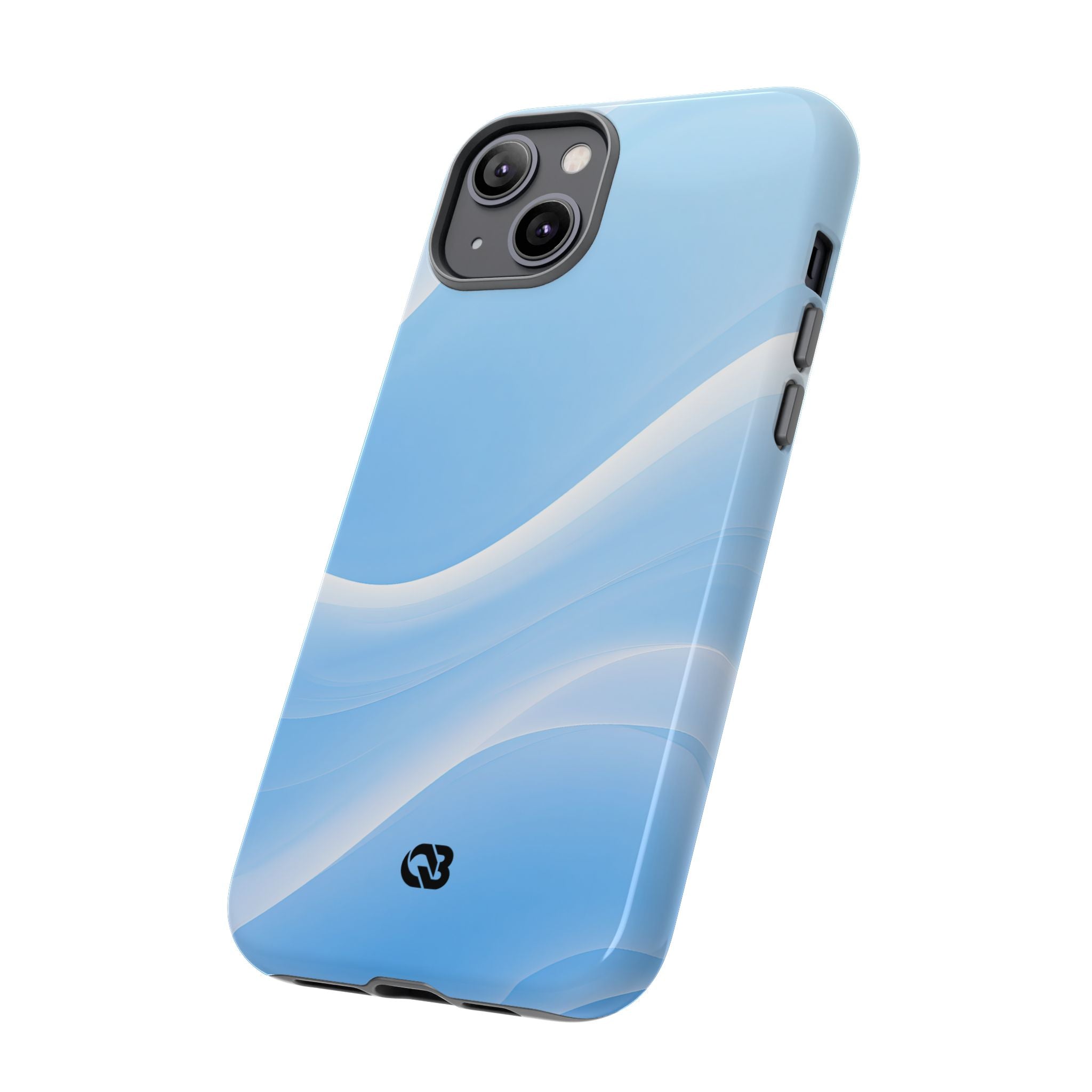 Blue Tough Phone Case for iPhone - Glacial Blue Silk