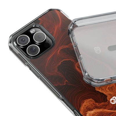 Amber Filament · Clear Impact Magnetic Phone Case for iPhone · Orange