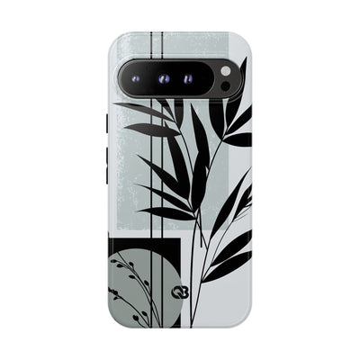 Grey Tough Phone Case for Google Pixel - Sage Bamboo Noir