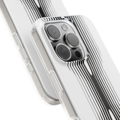 White Lite Phone Case for iPhone - Kinetic Mono Distortion