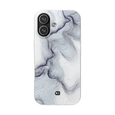 White Lite Phone Case for iPhone - Nordic Ridge Topo