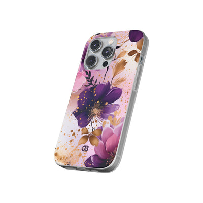 Gilded Violet Bloom · Soft Phone Case for iPhone