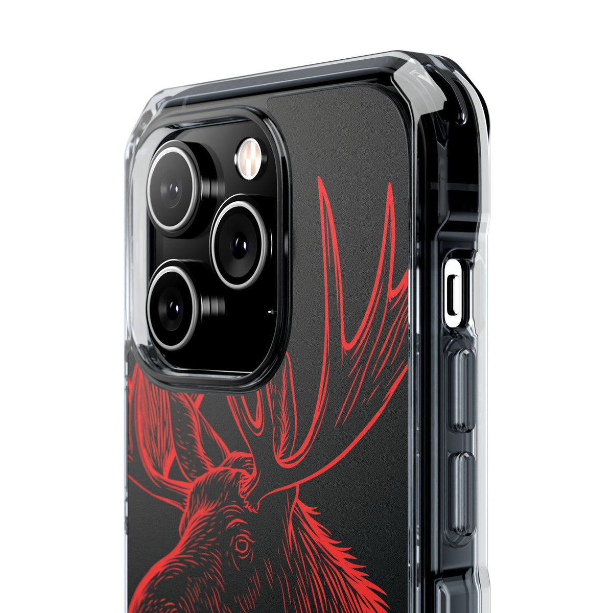 Nordic Elk · Clear Impact Magnetic Phone Case for iPhone · Black
