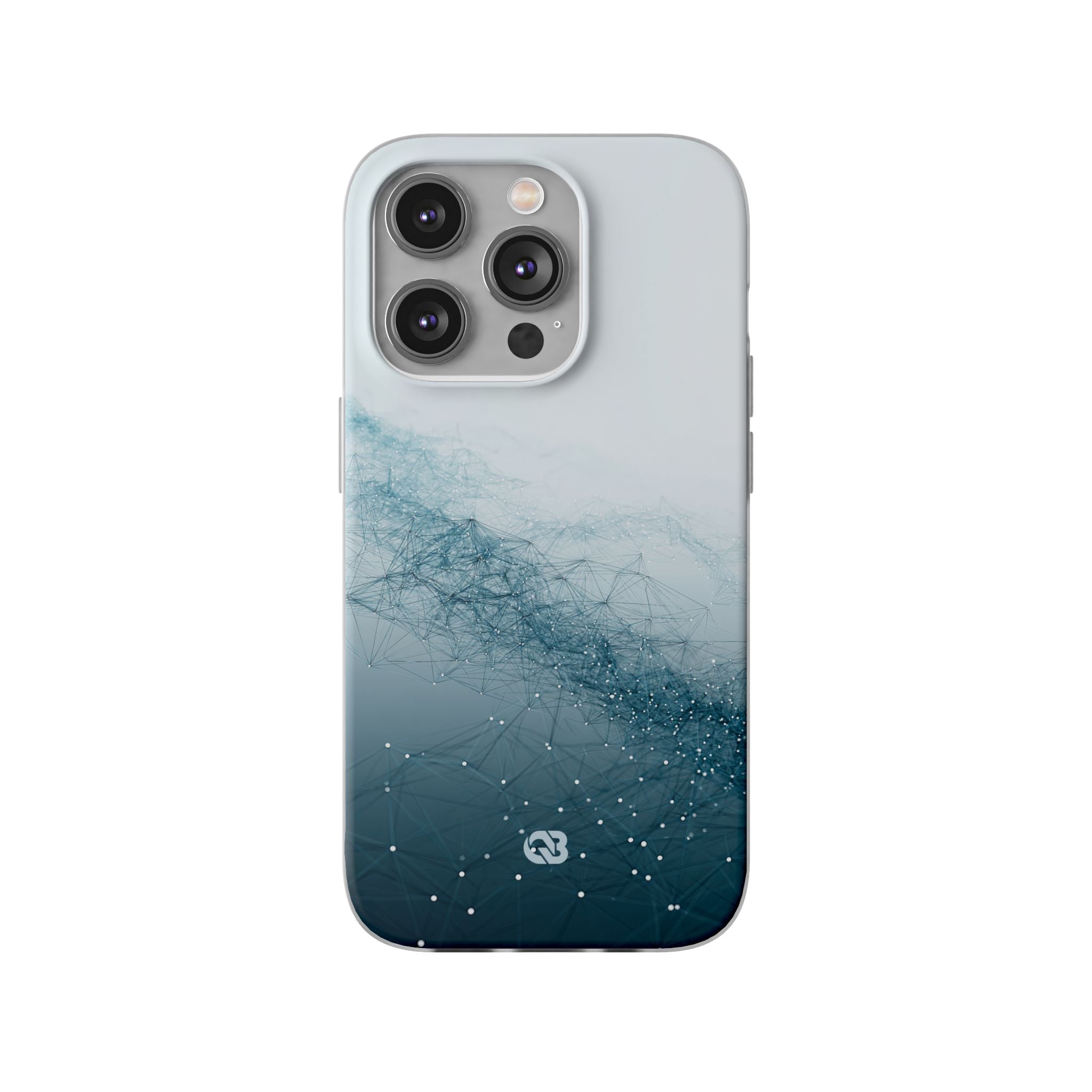 Teal Lite Phone Case for iPhone - Cyan Vector Lattice
