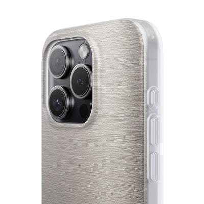 Grey Lite Phone Case for iPhone - Brushed Nickel Linen