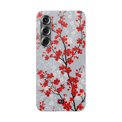 Grey Lite Phone Case for Samsung - Crimson Sakura Slate