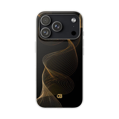 Golden Contour Flow · Lite Phone Case for iPhone ·  Black