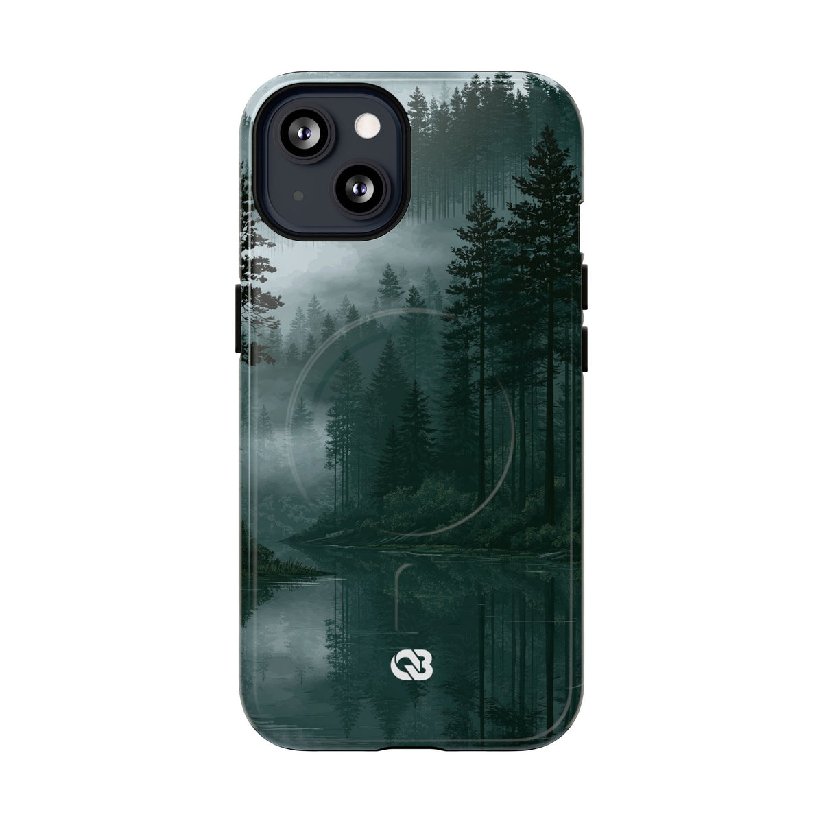 Misty Pine Reflections · Tough 2.0 Magnetic Phone Case for iPhone · Green