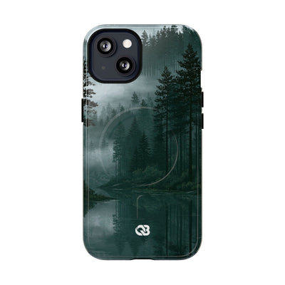 Misty Pine Reflections · Tough 2.0 Magnetic Phone Case for iPhone · Green