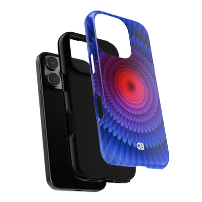 Radial Spectrum Bloom · Tough Phone Case for iPhone · Blue