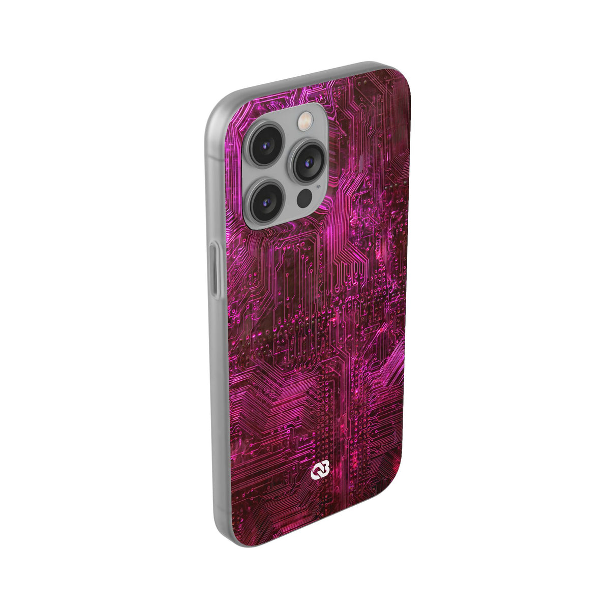 Magenta Circuit Trace · Lite Phone Case for iPhone ·  Pink