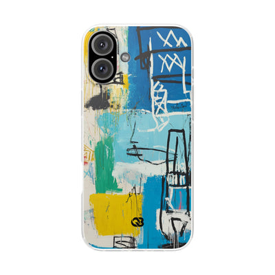 Azure Urban Scribble · Soft Phone Case for iPhone