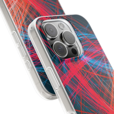Neon Fiber Stream · Lite Phone Case for iPhone ·  Red
