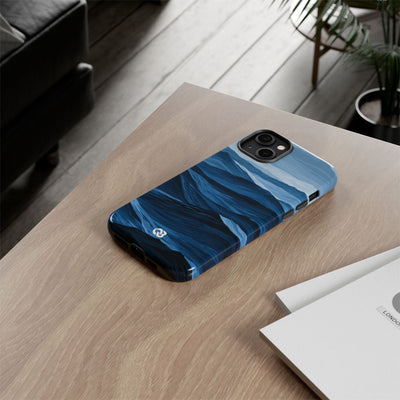 Blue Tough Phone Case for iPhone - Cobalt Ridge Tides