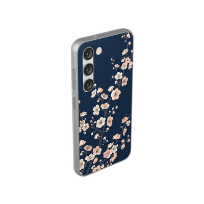Blue Lite Phone Case for Samsung - Midnight Peach Sakura