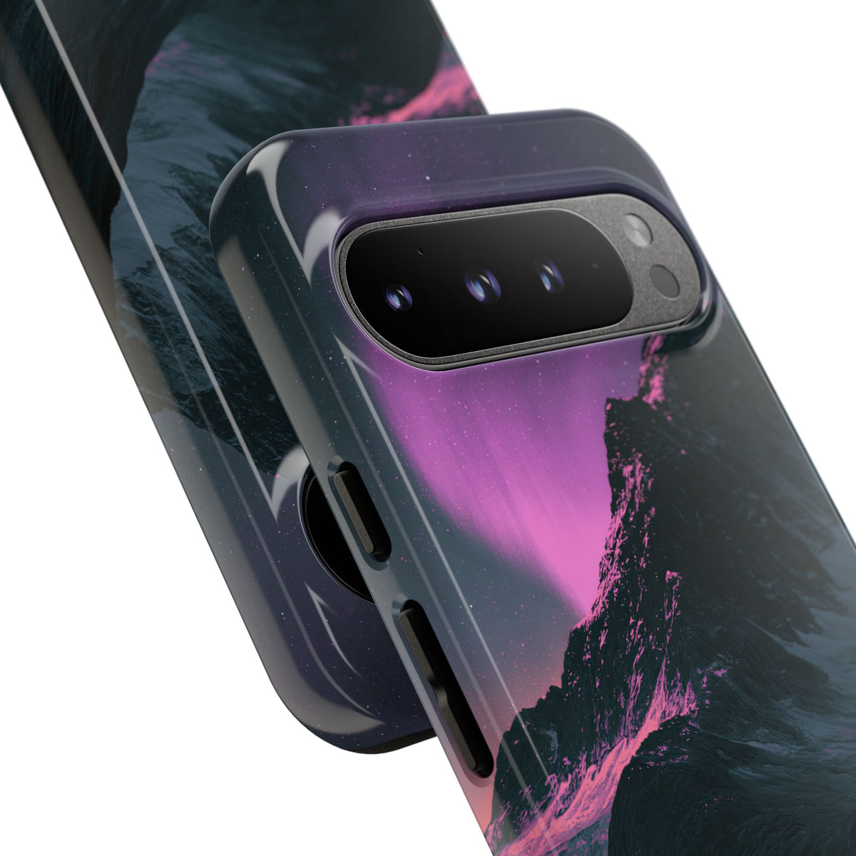 Arctic Aurora Summit · Tough Phone Case for Pixel ·  Black