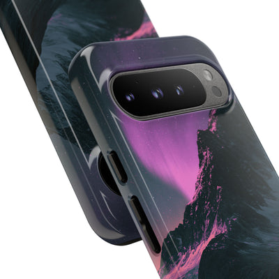 Arctic Aurora Summit · Tough Phone Case for Pixel ·  Black