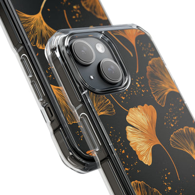 Gilded Ginkgo · Clear Impact Magnetic Phone Case for iPhone · Gold