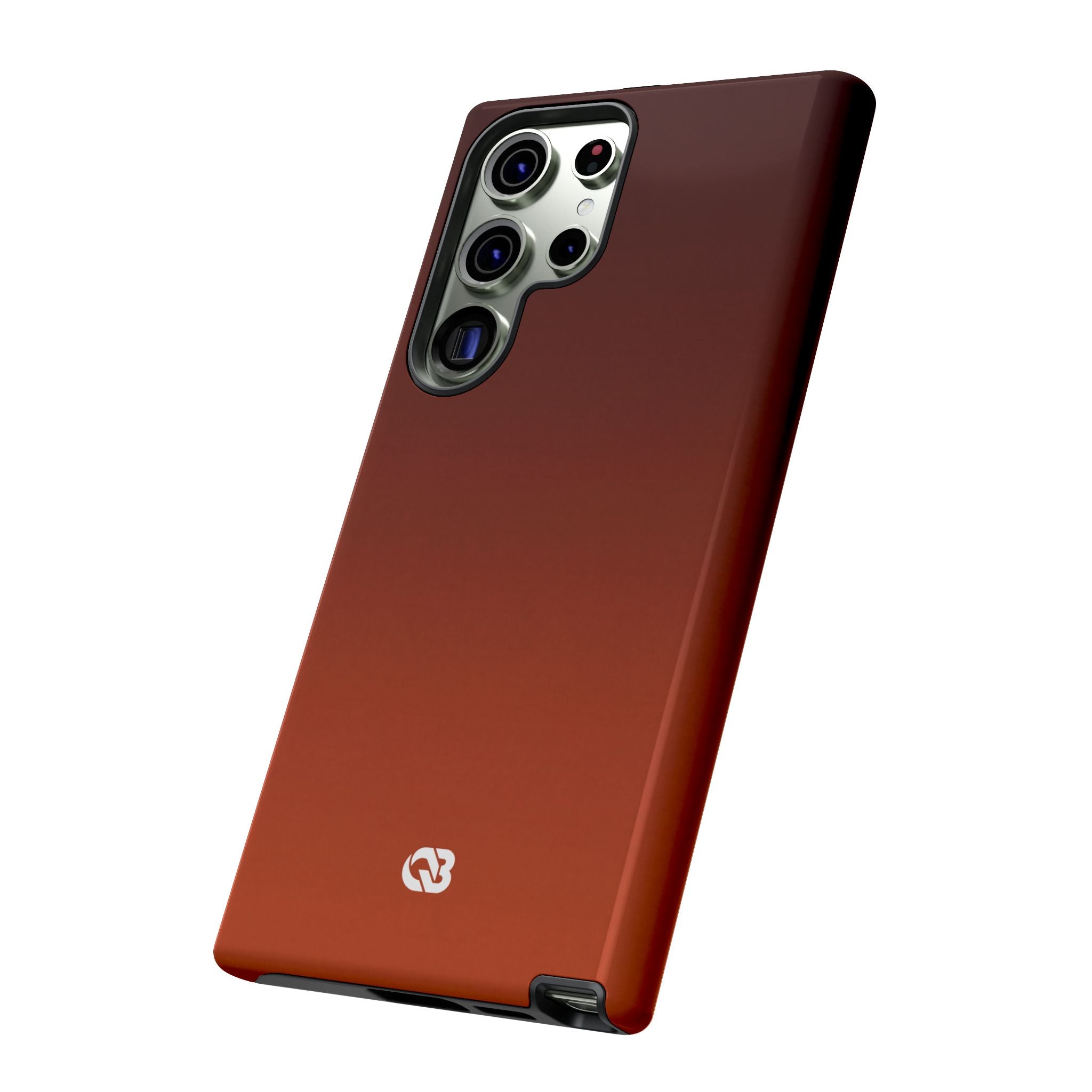 Orange Tough Phone Case for Samsung - Obsidian Ember Fade