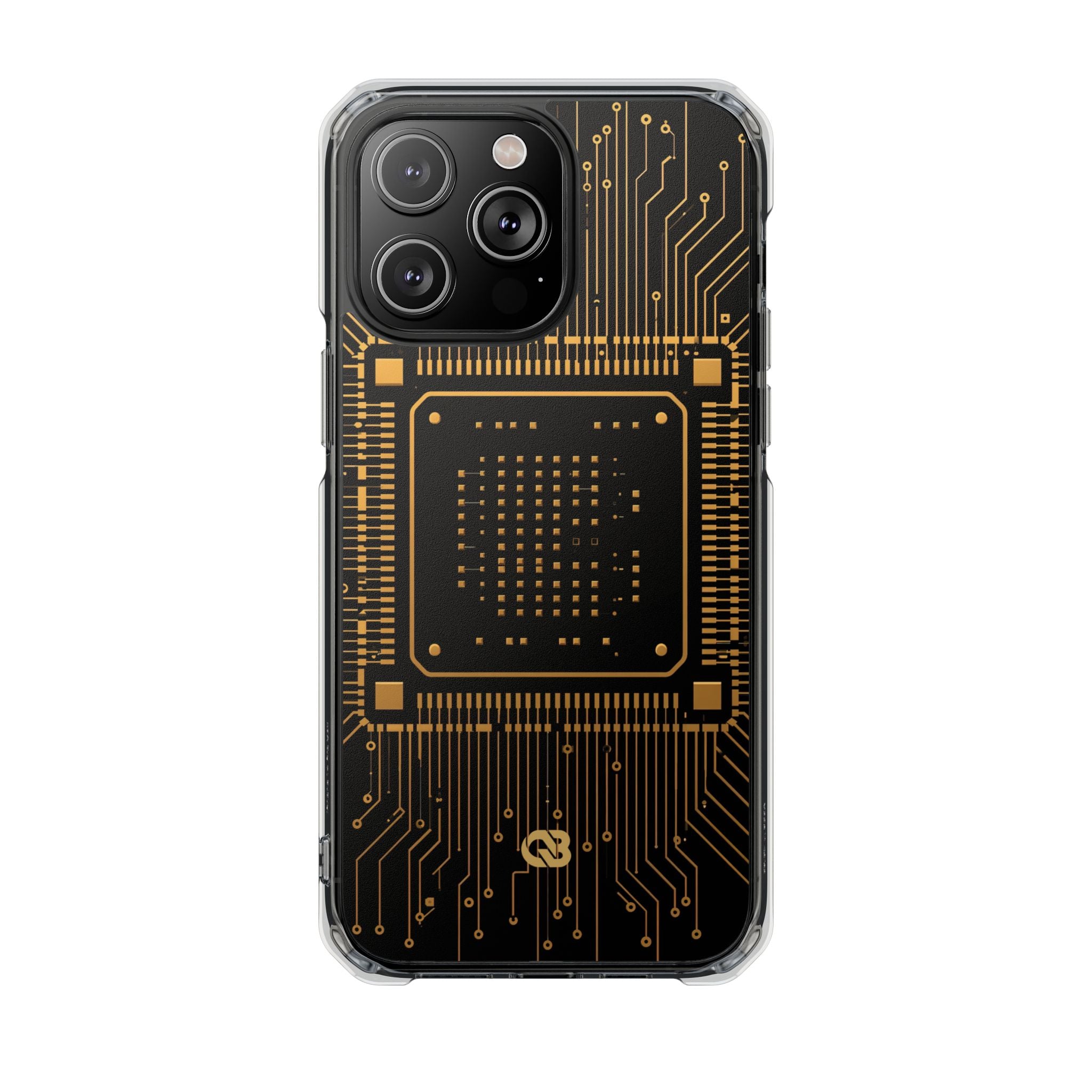 Gold Impact MagSafe Phone Case for iPhone - Cyber Gold Processor