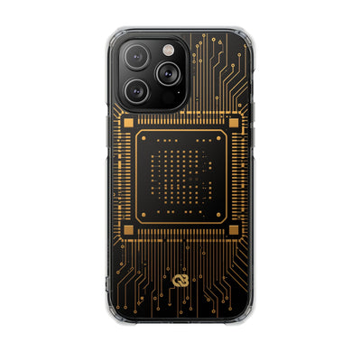 Gold Impact MagSafe Phone Case for iPhone - Cyber Gold Processor
