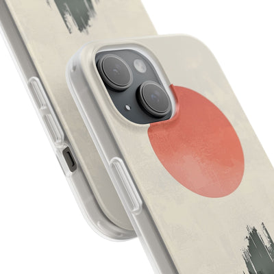 Crimson Sun Strokes · Soft Phone Case for iPhone