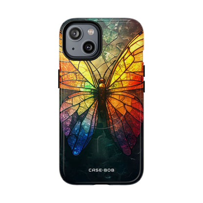 Stained Glass Butterfly iPhone 14 Case - Tough+