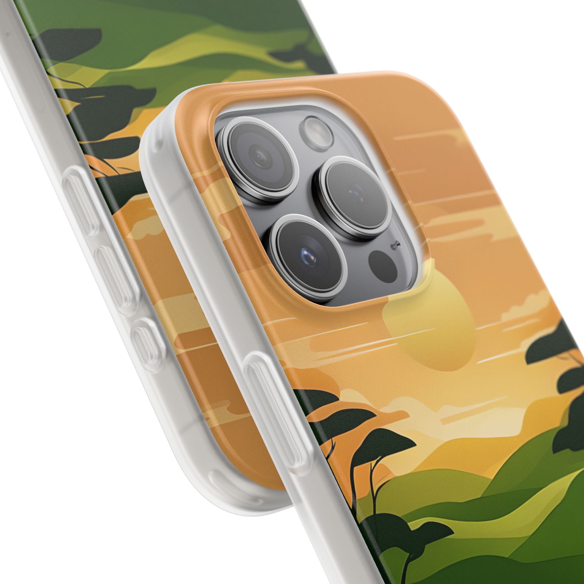Verdant Horizon Sun · Soft Phone Case for iPhone