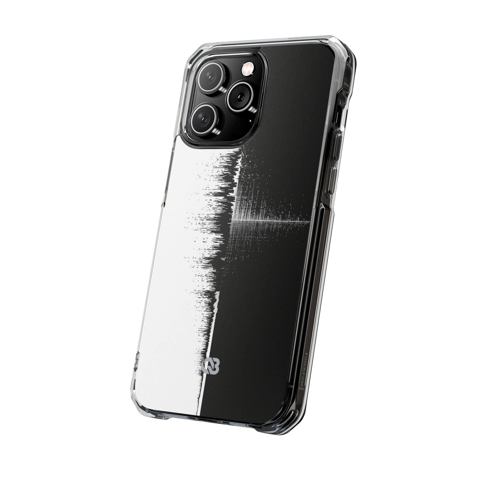 Black Impact MagSafe Phone Case for iPhone - Static Signal Split