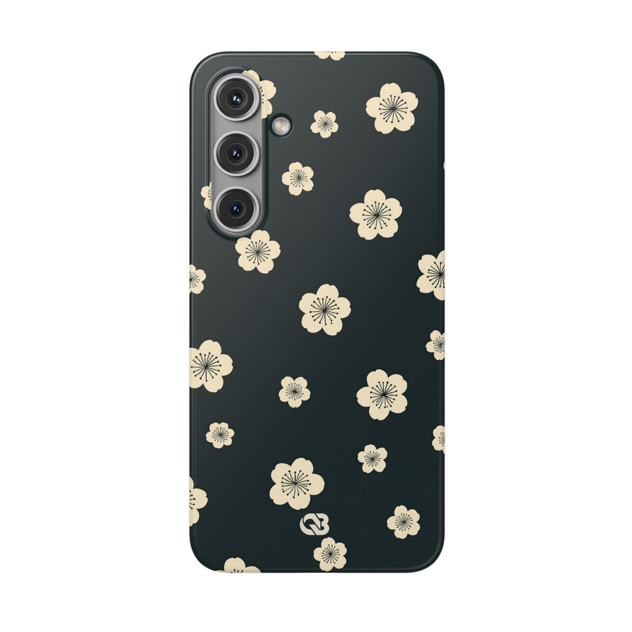 Teal Lite Phone Case for Samsung - Obsidian Cream Petals