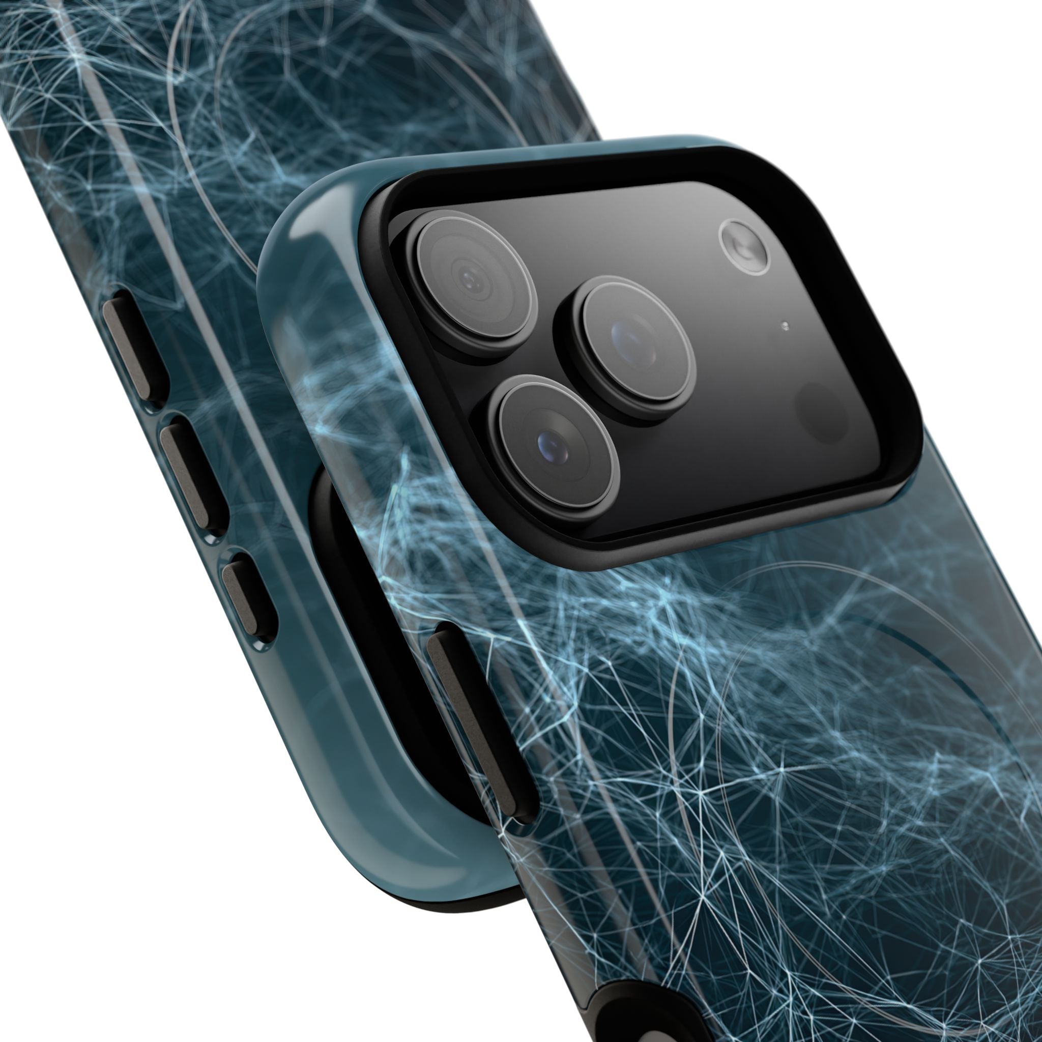 Teal Tough 2.0 Magsafe Phone Case for iPhone - Arctic Neural Mesh