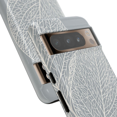 Grey Tough Phone Case for Google Pixel - Frosted Ash Veins