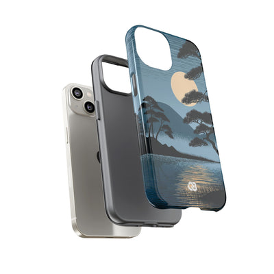 Moonlit Pine Horizon · Tough Phone Case for iPhone · Blue