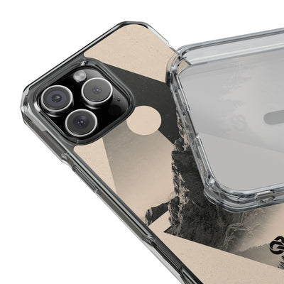 Beige Impact MagSafe Phone Case for iPhone - Obsidian Summit Parchment