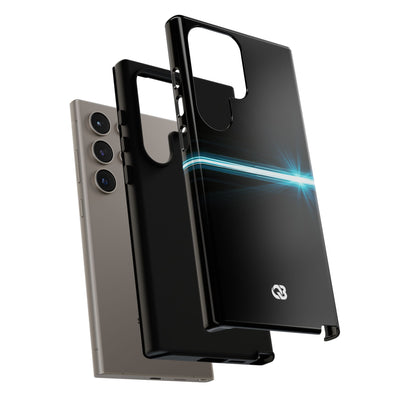 Blue Tough Phone Case for Samsung - Electric Cyan Ray