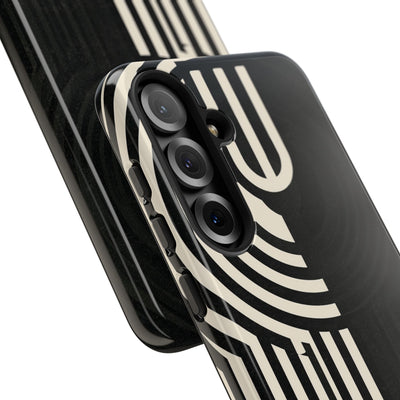 Beige Tough Phone Case for Samsung - Monolith Ivory Signal