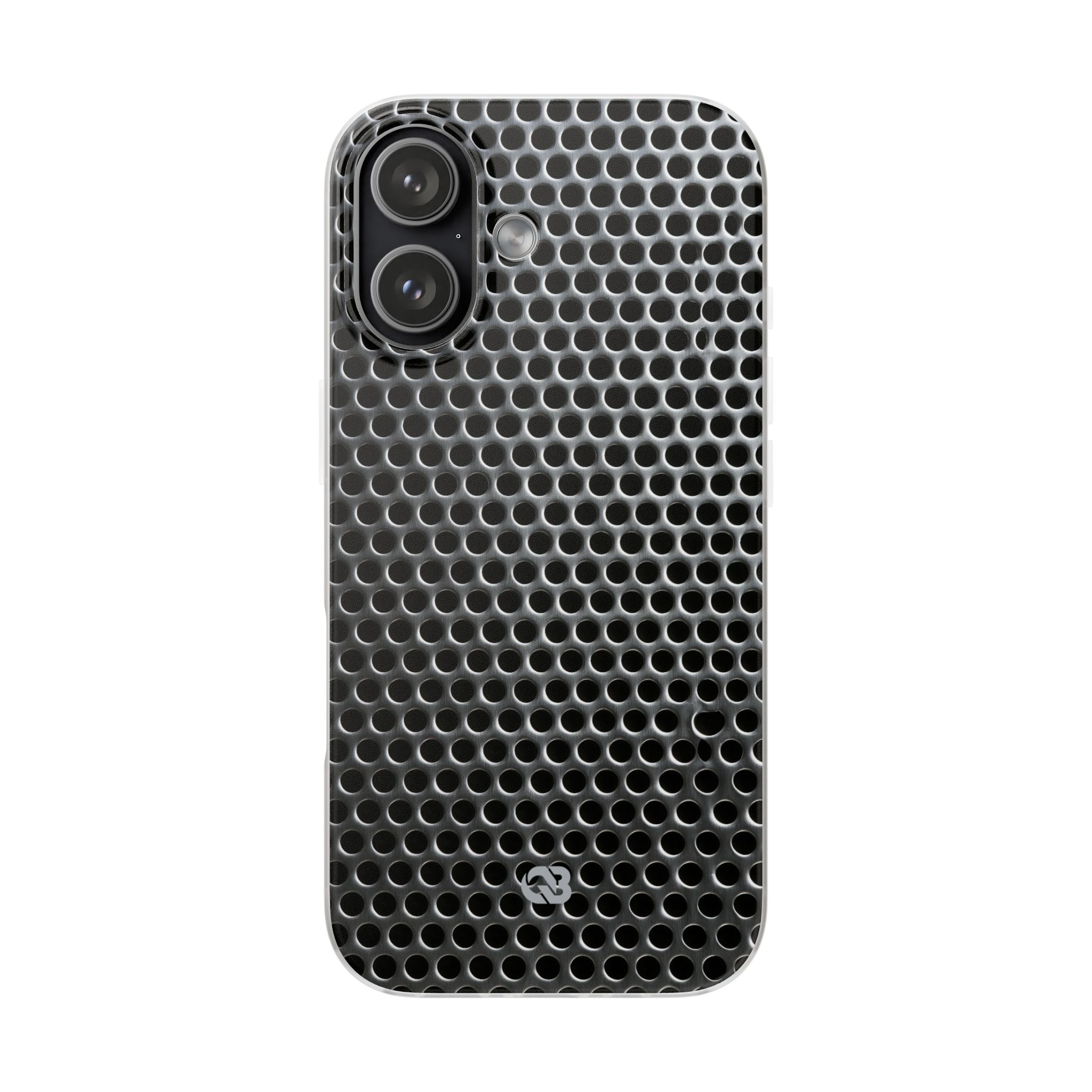 Silver Lite Phone Case for iPhone - Brutalist Steel Mesh