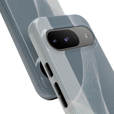Grey Tough Phone Case for Google Pixel - Slate Mesh Horizon
