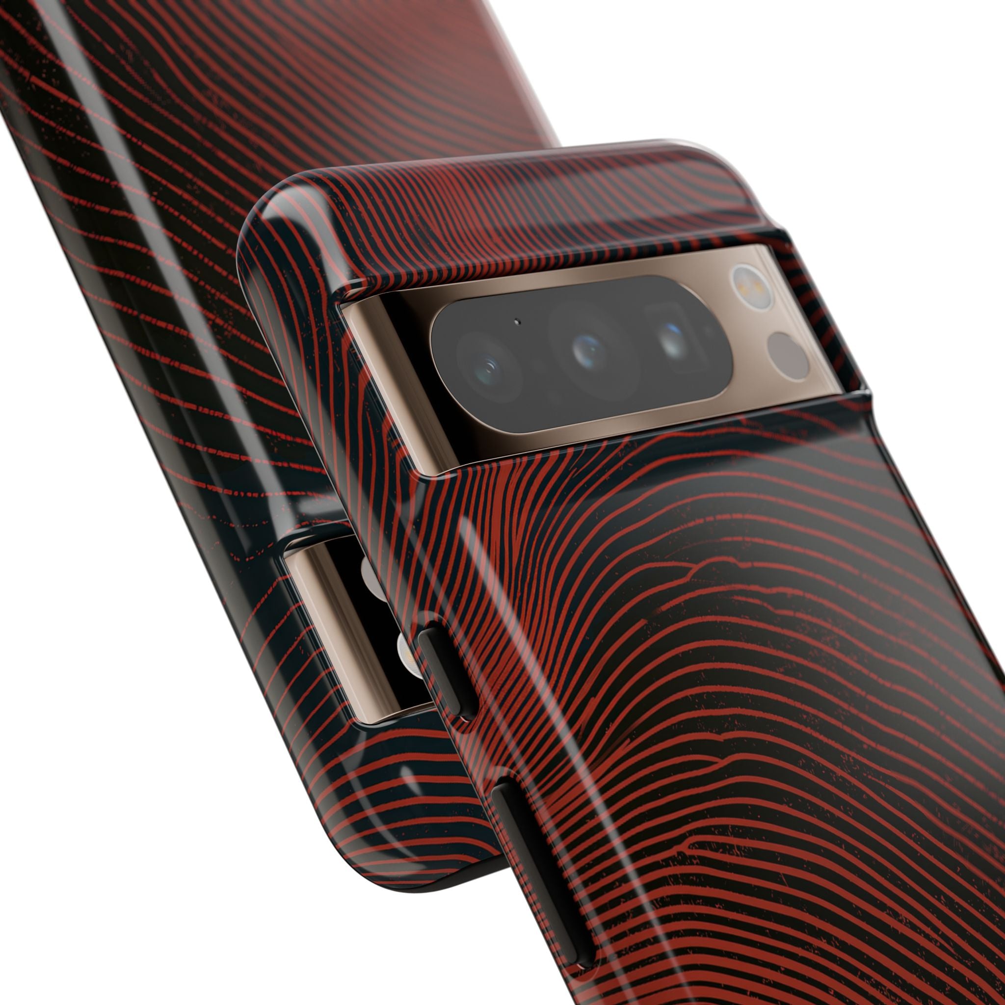 Red Tough Phone Case for Google Pixel - Terracotta Nerve Map