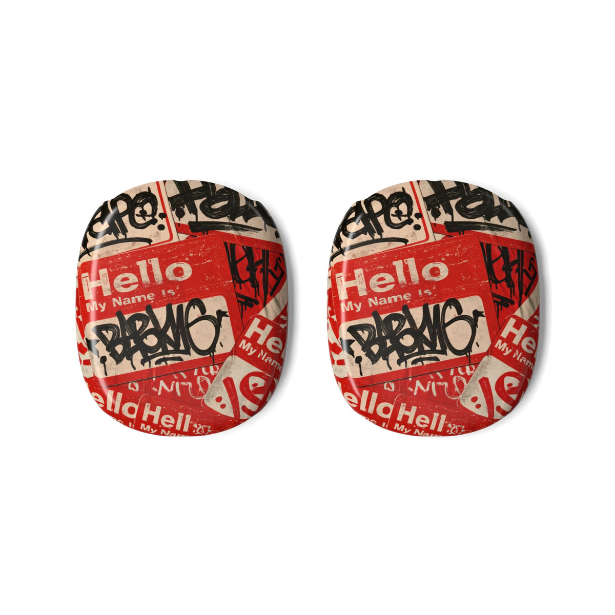 Slap Tag Collage · Hard Case for AirPods Max · Red