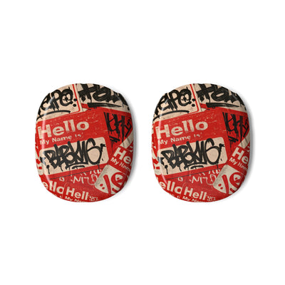 Slap Tag Collage · Hard Case for AirPods Max · Red