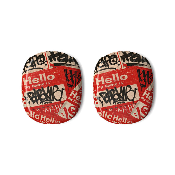 Slap Tag Collage · Hard Case for AirPods Max · Red