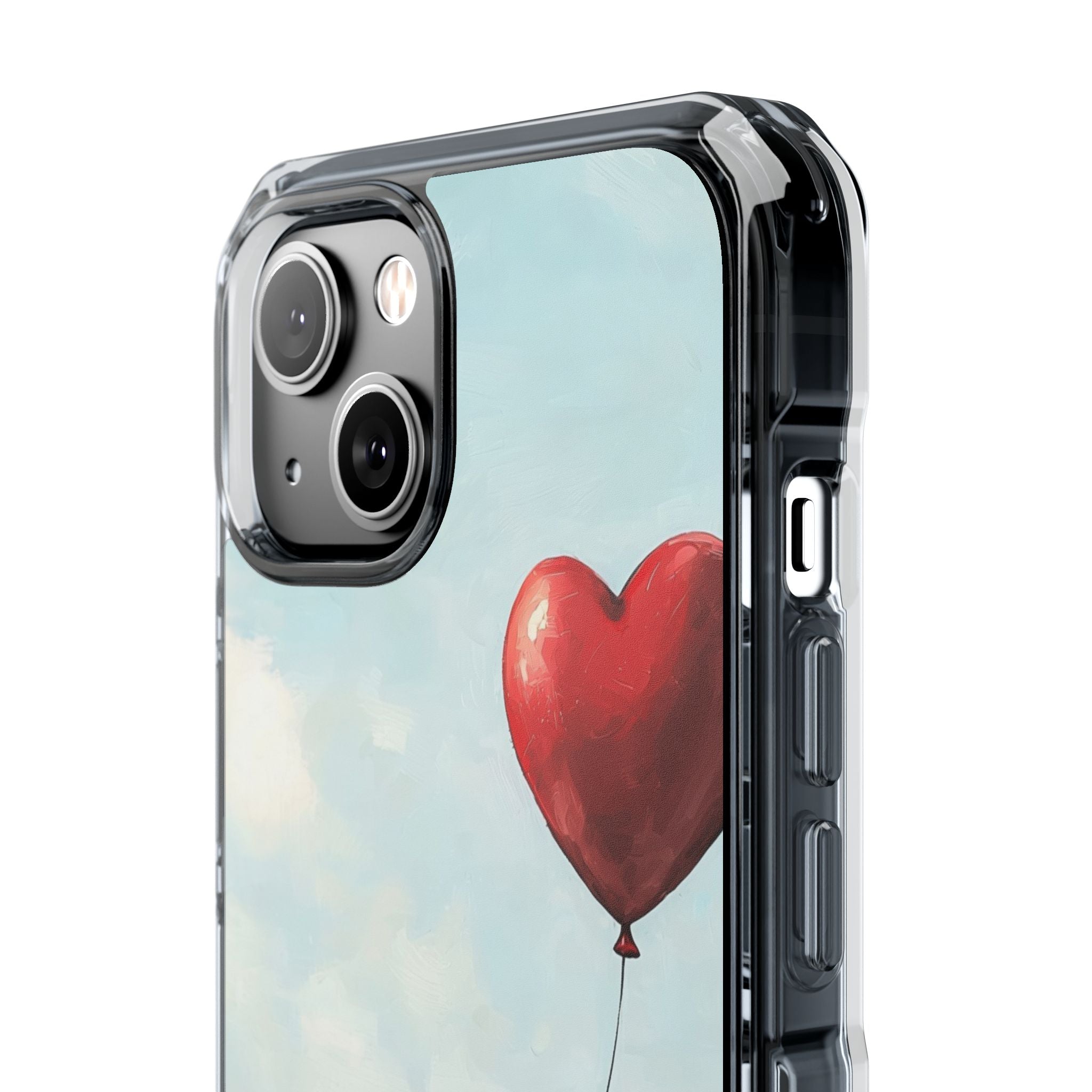 Heart Balloon Glow iPhone 14 Case - Impact
