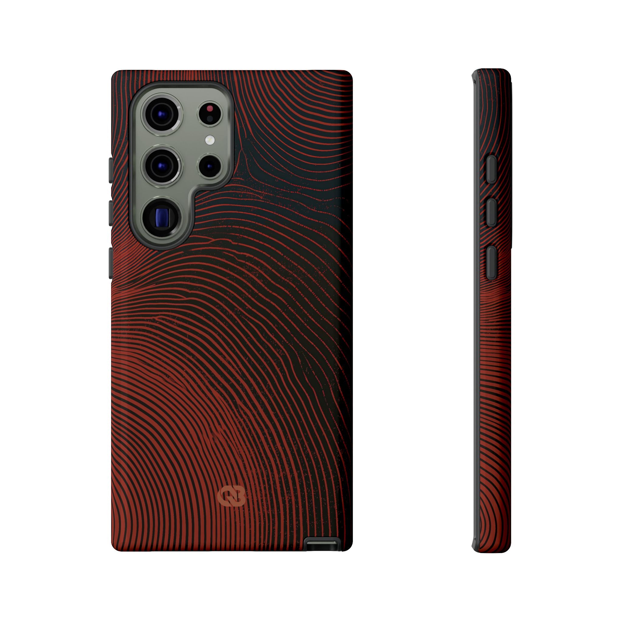 Red Tough Phone Case for Samsung - Terracotta Nerve Map