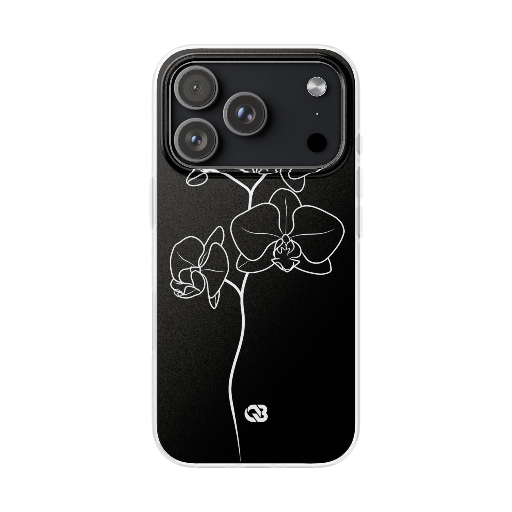 Black Lite Phone Case for iPhone - Noir Alabaster Orchid