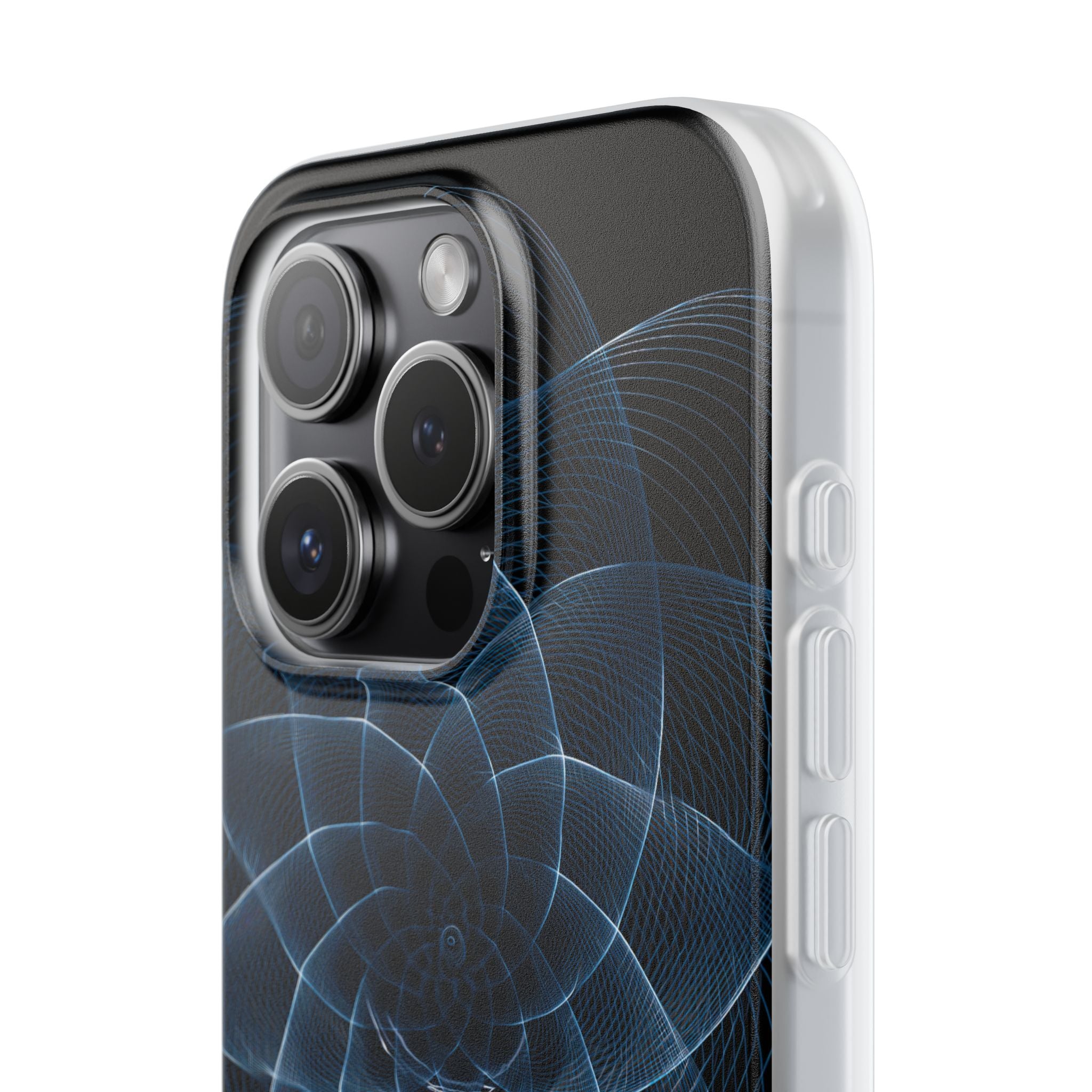 Blue Lite Phone Case for iPhone - Cobalt Geometric Bloom