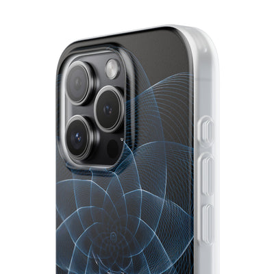 Blue Lite Phone Case for iPhone - Cobalt Geometric Bloom